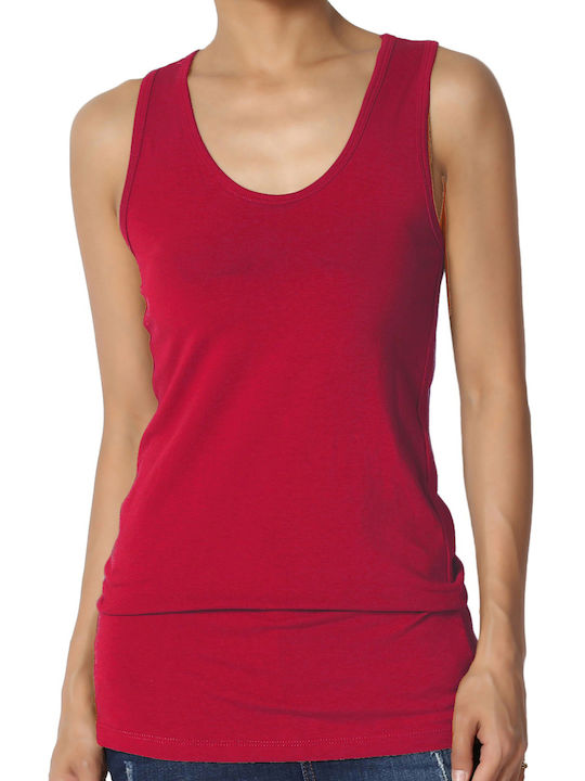 Mit Spaghetti-Träger Rot Damen T-Shirt