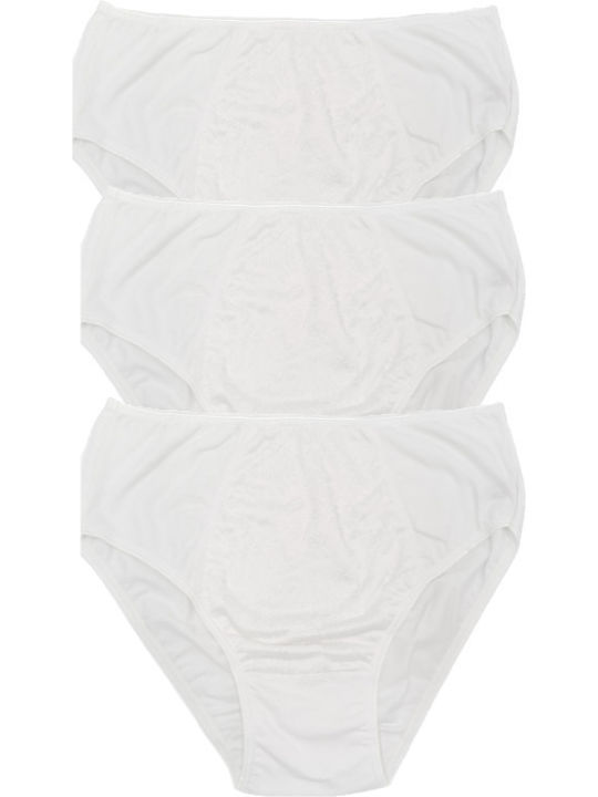 Fay Lingerie Hohe Taille Damen Slip 3Pack White