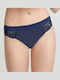 Damen Slip mit Spitze Blue