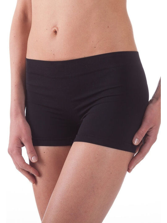Damen Boxer Nahtlos Black