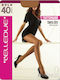 Gold Women's Pantyhose 40 Den with Stitch Black