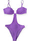 Swimsuit with Openings Lilac