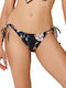 Bikini Slip με Κορδονάκια Navy