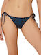Bikini Slip mit Schnürchen Blue