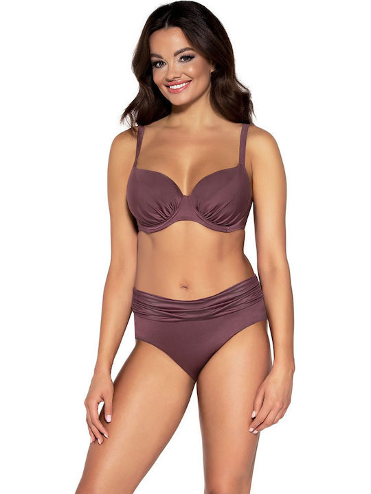 Bikini Brazil High Waist Bronze - Brown