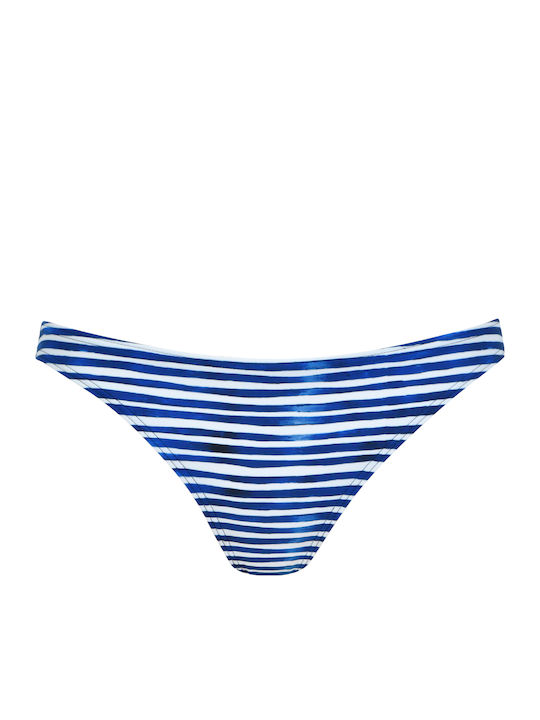Bikini Slip Striped Blue