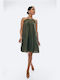 Mini Dress for Wedding and Christening Khaki