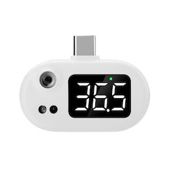 Avizar Portable Usb-c Infrared Thermometer Digital Led Display White