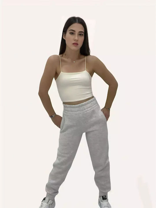 Q Sportswear Gerader Schnitt Jogginghose Vlies Grey Light