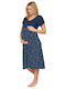 Angel's Secret Nightgown Maternity & Nursing Blue