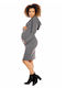 Nursing Dress Graphite 1580 Peekaboo