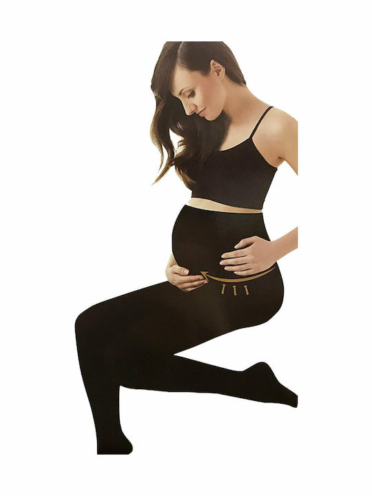 Black Maternity Tights 40 Den One Size Oemen