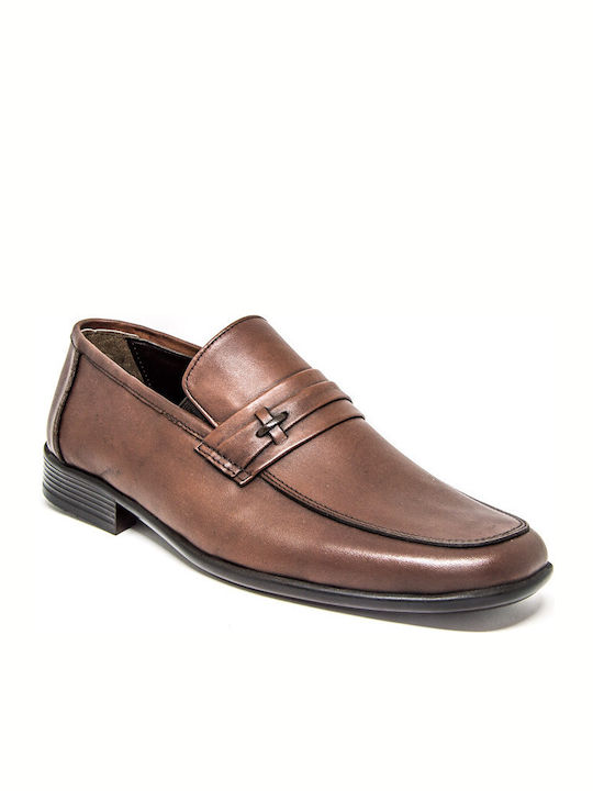 Cockers Δερμάτινα Ανδρικά Loafers σε Καφέ Χρώμα