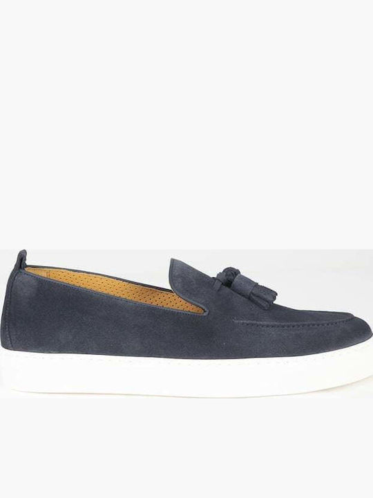 Calce Δερμάτινα Ανδρικά Loafers σε Μπλε Χρώμα