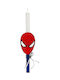 Πασχαλινή Λαμπάδα Spiderman Στρογγυλή Χειροποίητη Λευκή