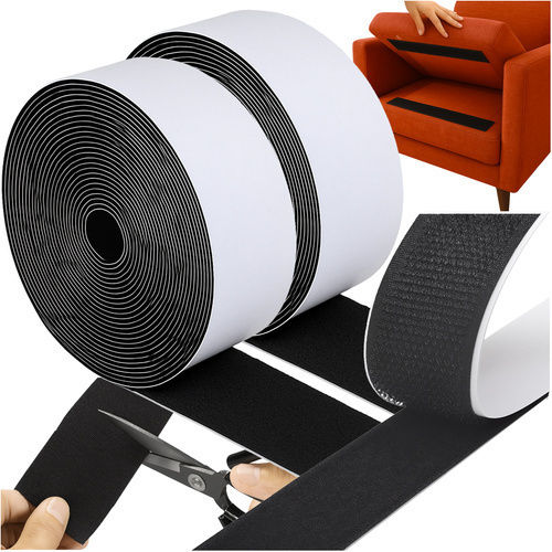 Ruhhy Self-Adhesive Hook & Loop Tape Black 50mmx5m 1pcs