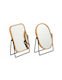 Atmosphera Makeup Mirror Tabletop 18x27cm Beige