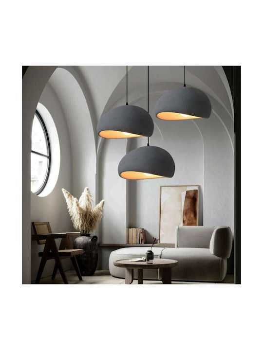 Atman Verstellbar Hängelampe Gray mit Fassung E27 30x30x17cm.