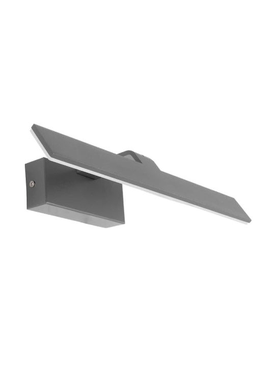 GloboStar Mirror Modern Wall Lamp with Integrated LED and Natural White Light Grey 42x5x15cm