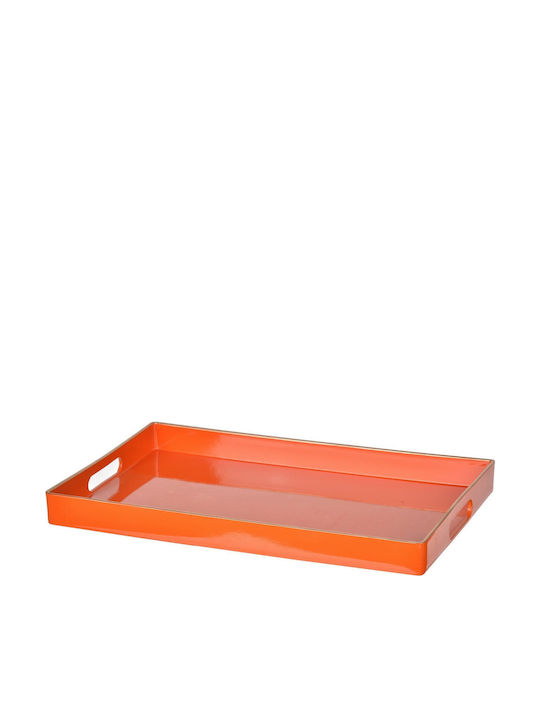 Artekko Kunststoff Rechteckig Serviertablett in Orange Farbe 42542-IN 1Stück