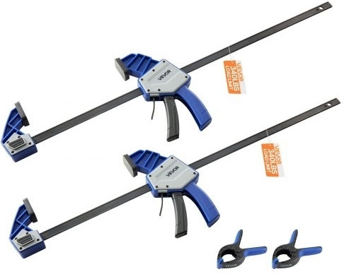 Vevor Bar Clamps Woodworking 2-pack 60.96 cm One-handed Clamp Spreader 154kg