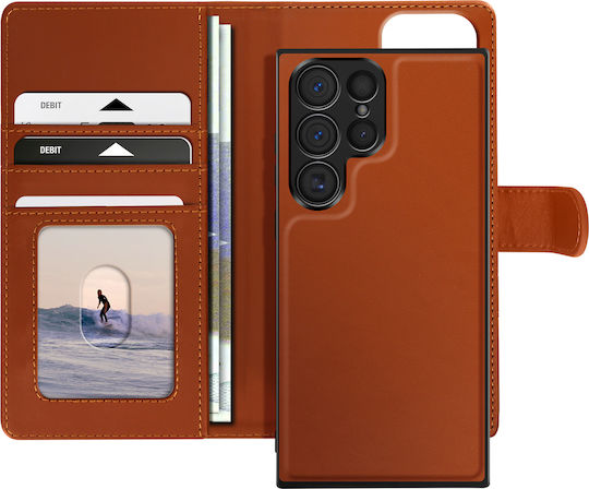 Mayaxess Case Samsung Galaxy S23 Ultra Detachable Shell Brown