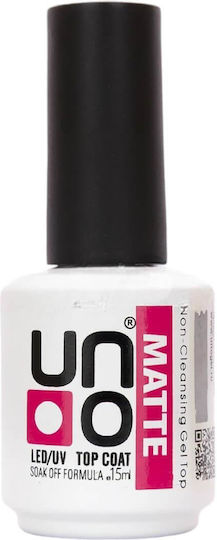 Uno Professional Top Coat / Strat de bază pentru lacuri de unghii semipermanente Matifiant 15ml
