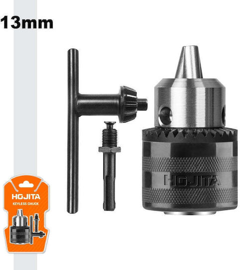Hojita Hjkcu1301 Bohrfutter Θηλυκό 1/2" 13mm mit Schlüssel & SDS Adapter