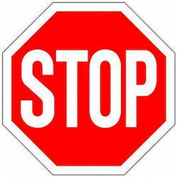 Πινακίδα Σήμανσης Stop Αλουμινίου Φ60cm 090