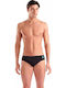 M Kikko Men's Swimwear Slip Black with Patterns