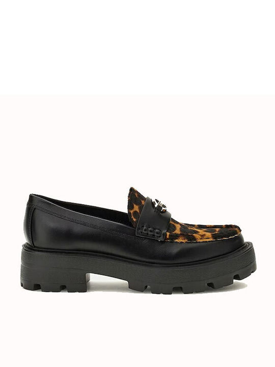 Guess Leather Women's Loafers in Black Color