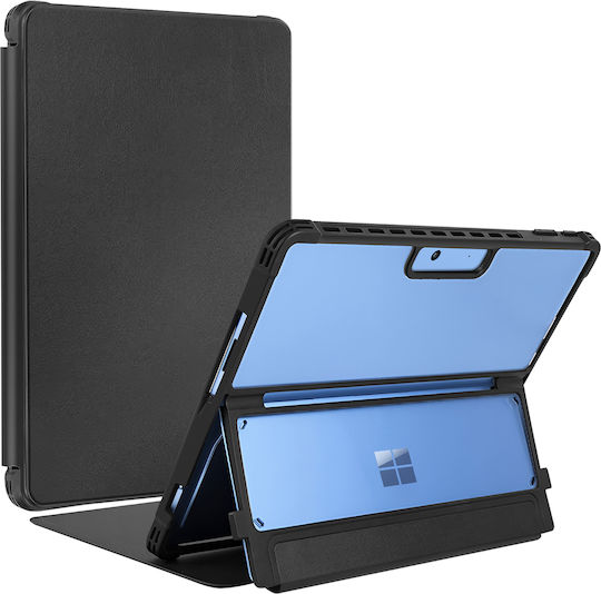 Husă Avizar Microsoft Surface Pro 11 9 Rezistentă la Șocuri cu Funcție de Suport Neagră