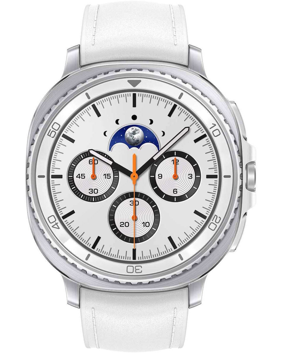 Samsung Galaxy Watch8 Classic Stainless Steel 46mm Αδιάβροχο με Παλμογράφο (Λευκό)