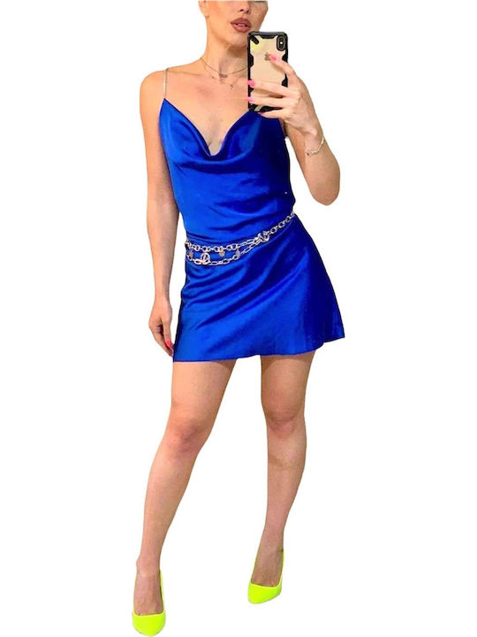 Summer Mini Evening Dress Blue