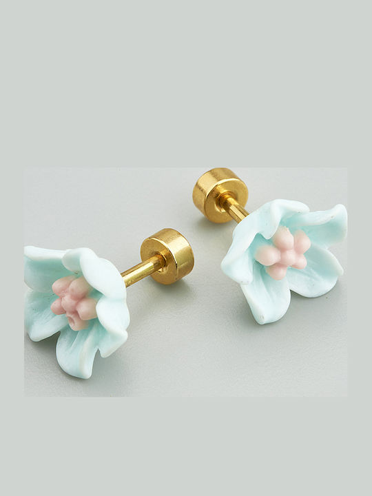 Hypoallergenic Gold Plated Kids Earrings Studs from Steel
