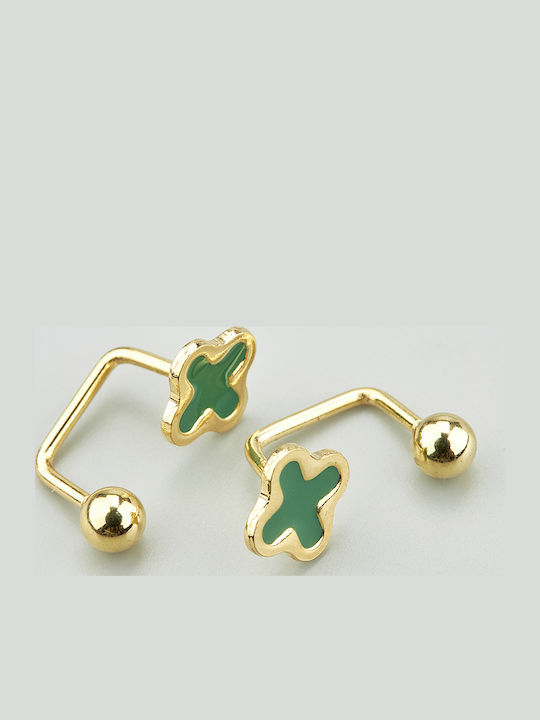 Hypoallergenic Gold Plated Kids Earrings Studs from Steel