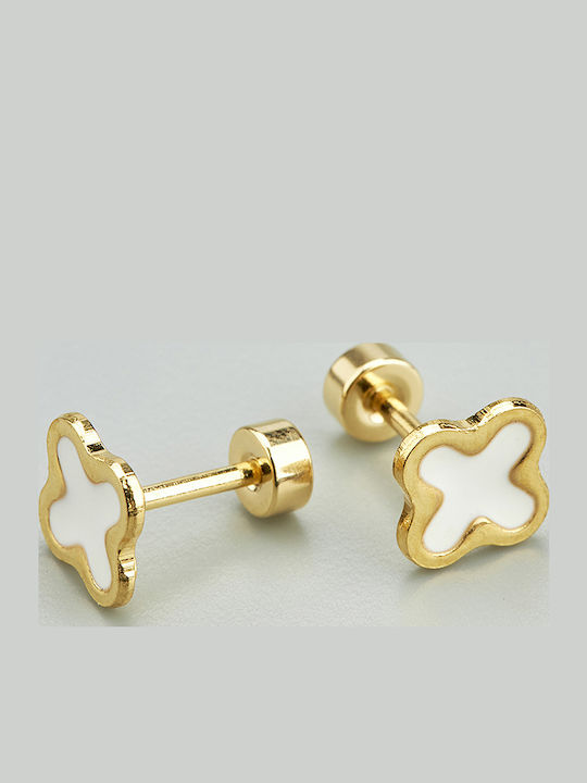 Hypoallergenic Gold Plated Kids Earrings Studs from Steel