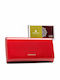 Leather Women's Wallet with RFID Red