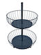 Galifas Fruit Bowl Metallic 2 Levels Gray 33x45cm
