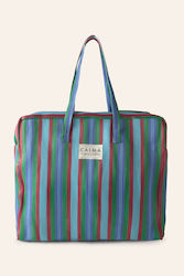 Calma House Fabric Beach Bag Blue