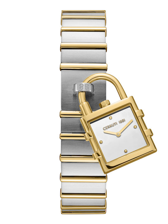 Cerruti Crystals Ceas de Damă cu Auriu Brățară Metalică