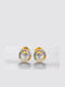 By Queen Argint Cercei Studs Cerc Rotund Multicolor Zircon