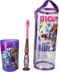 Tinokou Toothbrush Kit Cup Children's Kit Monster High Purple