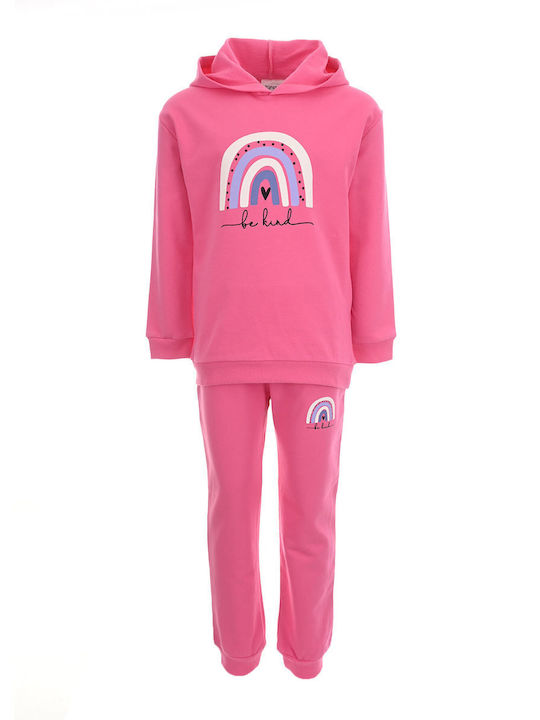 Kids Sweatpants Set Fuchsia 2pcs