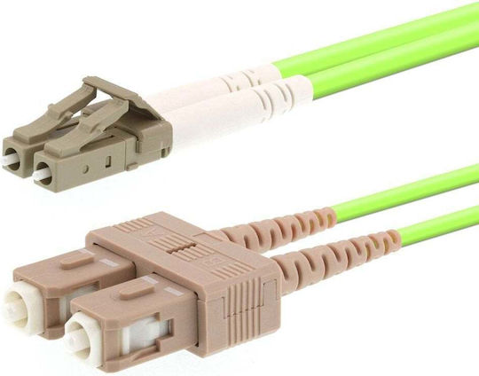 Logon LC-SC Fiber Optic Cable 10m Green