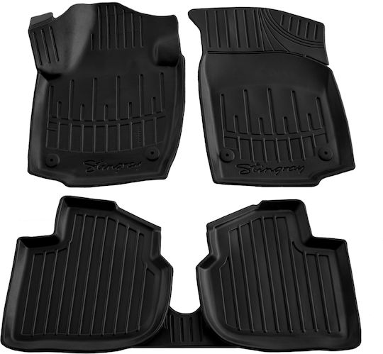 Auto Fußmatten Gummi Boot Mit Knöpfen Seat Toledo 4d 2012-2019/Skoda Rapid 4/5d 2012-2019 Race Axion-5 Stück