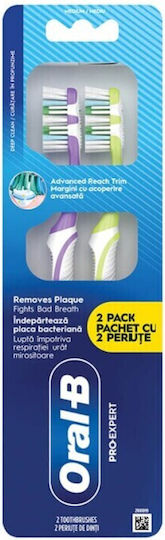 Oral-B Clean Οδοντόβουρτσα Medium 2τμχ