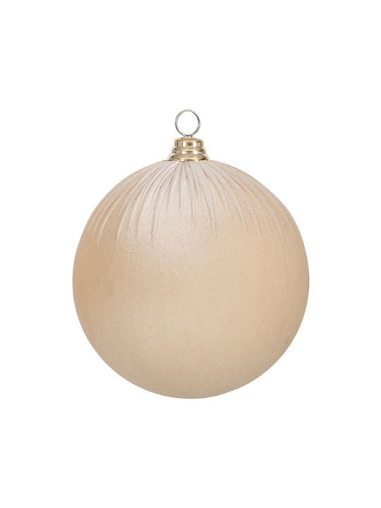 Catifea Ornament suspendat Glob Bej 25buc
