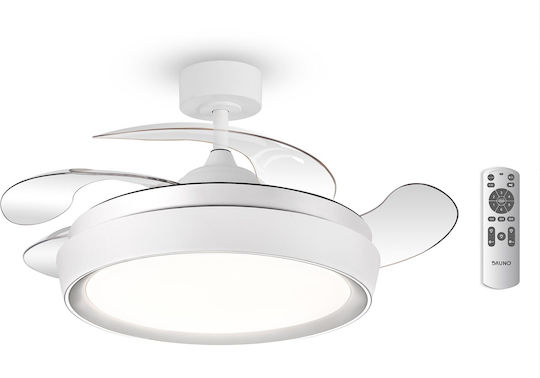 Bruno Ventilator de Tavan 106,68cm cu Lumină Alb