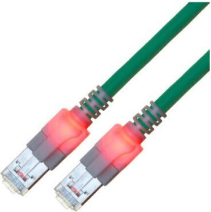 Sacon S/FTP Cat.6 (Gigabit) Καλώδιο Δικτύου Ethernet 1m Τιρκουάζ